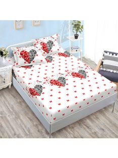   Долен чаршаф с ластик и две калъфки (за матрак 160x200), 3 части - Модел S16654