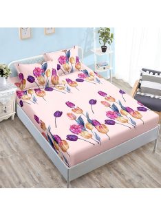   Долен чаршаф с ластик и две калъфки (за матрак от 160x200 до 180x200), 3 части - Модел S17042