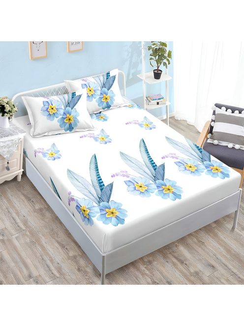 Долен чаршаф с ластик и две калъфки (за матрак от 160x200 до 180x200), 3 части - Модел S17043