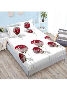   Долен чаршаф с ластик и две калъфки (за матрак от 160x200 до 180x200), 3 части - Модел S17059