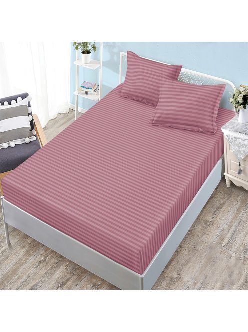 Едноцветен долен чаршаф с ластик и две калъфки (за матрак 160x200), 3 части - Модел S18259