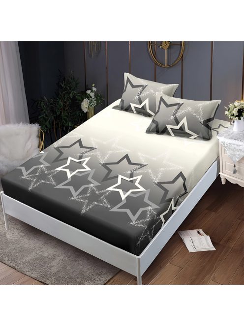 Долен чаршаф с ластик и две калъфки (за матрак от 160x200 до 180x200), 3 части - Модел S18322