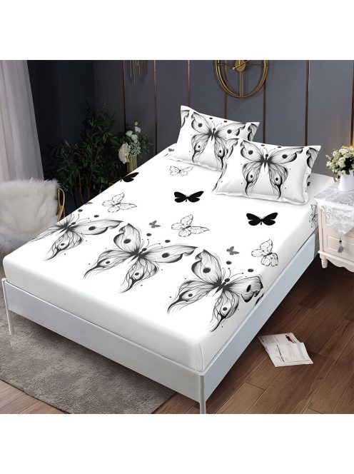Долен чаршаф с ластик и две калъфки (за матрак от 160x200 до 180x200), 3 части - Модел S18323