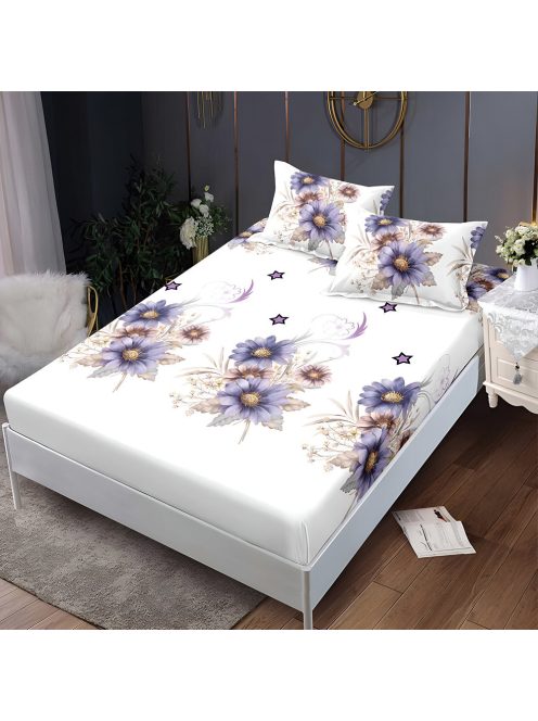 Долен чаршаф с ластик и две калъфки (за матрак от 160x200 до 180x200), 3 части - Модел S18325