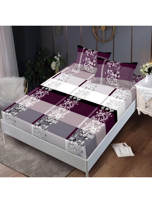 Долен чаршаф с ластик и две калъфки (за матрак от 160x200 до 180x200), 3 части - Модел S18326