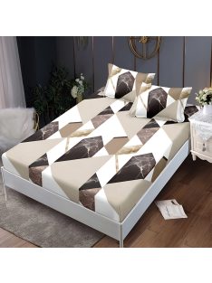   Долен чаршаф с ластик и две калъфки (за матрак от 160x200 до 180x200), 3 части - Модел S18328