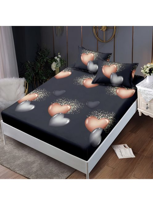Долен чаршаф с ластик и две калъфки (за матрак от 160x200 до 180x200), 3 части - Модел S18334