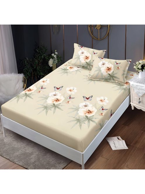 Долен чаршаф с ластик и две калъфки (за матрак от 160x200 до 180x200), 3 части - Модел S18338