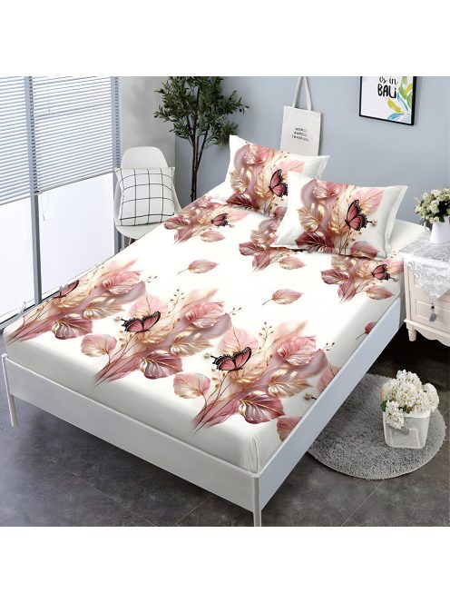 Долен чаршаф с ластик и две калъфки (за матрак от 160x200 до 180x200), 3 части - Модел S18339
