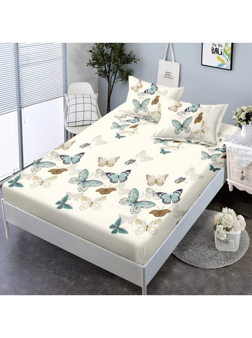 Долен чаршаф с ластик и две калъфки (за матрак от 160x200 до 180x200), 3 части - Модел S18340